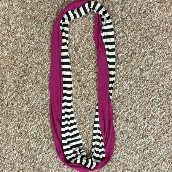 Miss Attitude Girls' Scarf/Wrap Bundle - Gray & Purple Striped - Picture 2 of 6